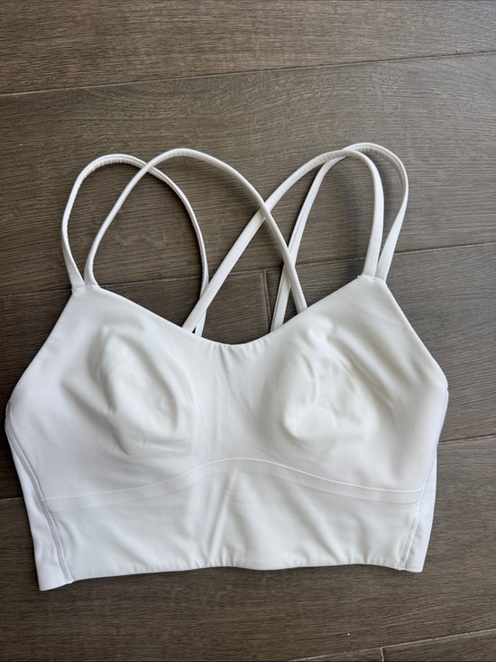 lululemon athletica Other - lululemon athletica White Strappy Longline Sports Bra